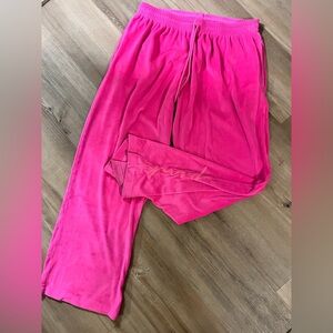 PINK Victoria's Secret Hot Pink Velour Pants